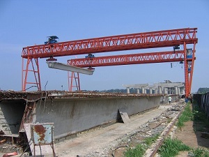 Gantry crane for cement bridge beam